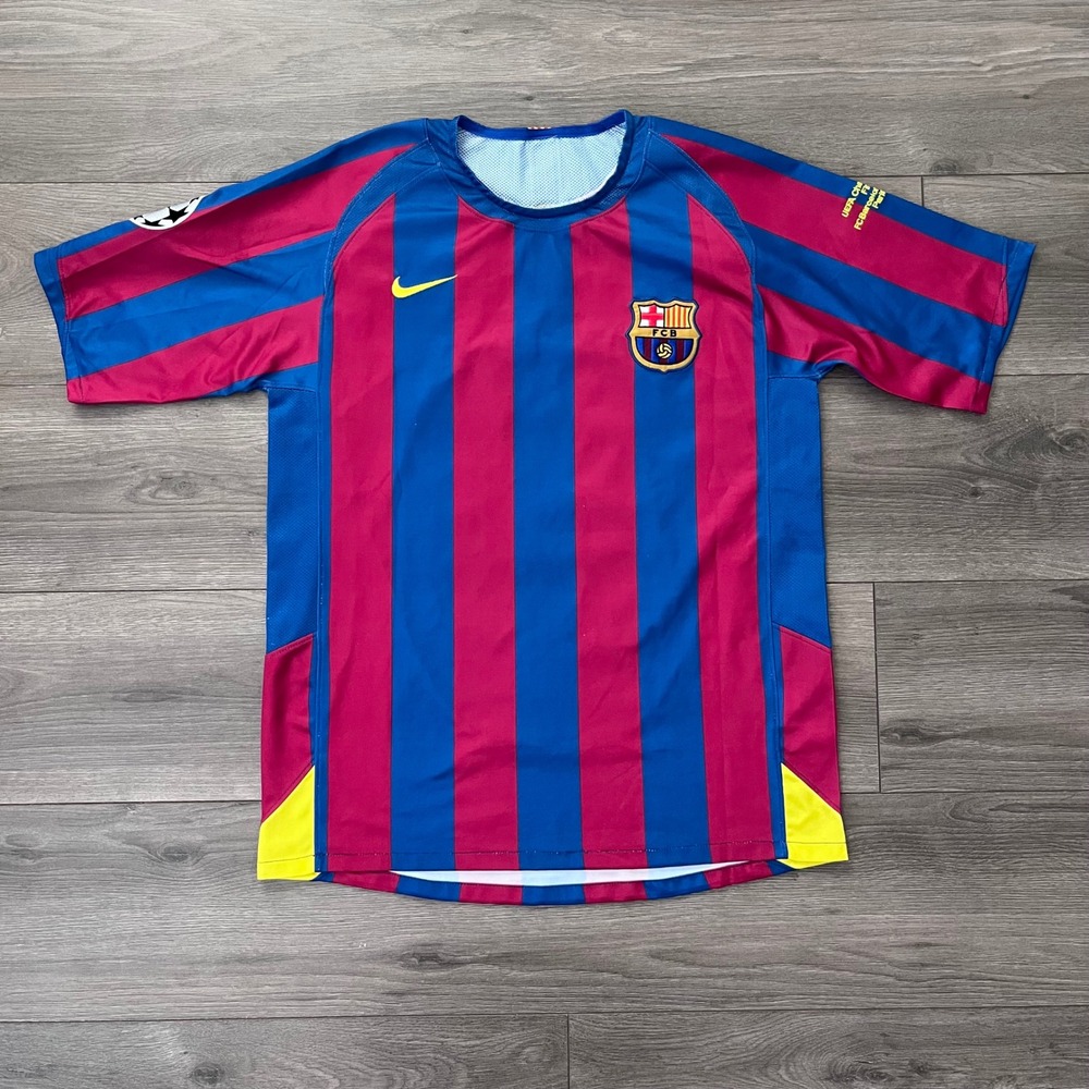Nike FC Barcelona Ronaldinho 10 Jersey 2006 Champions League Final CV7891-428 M